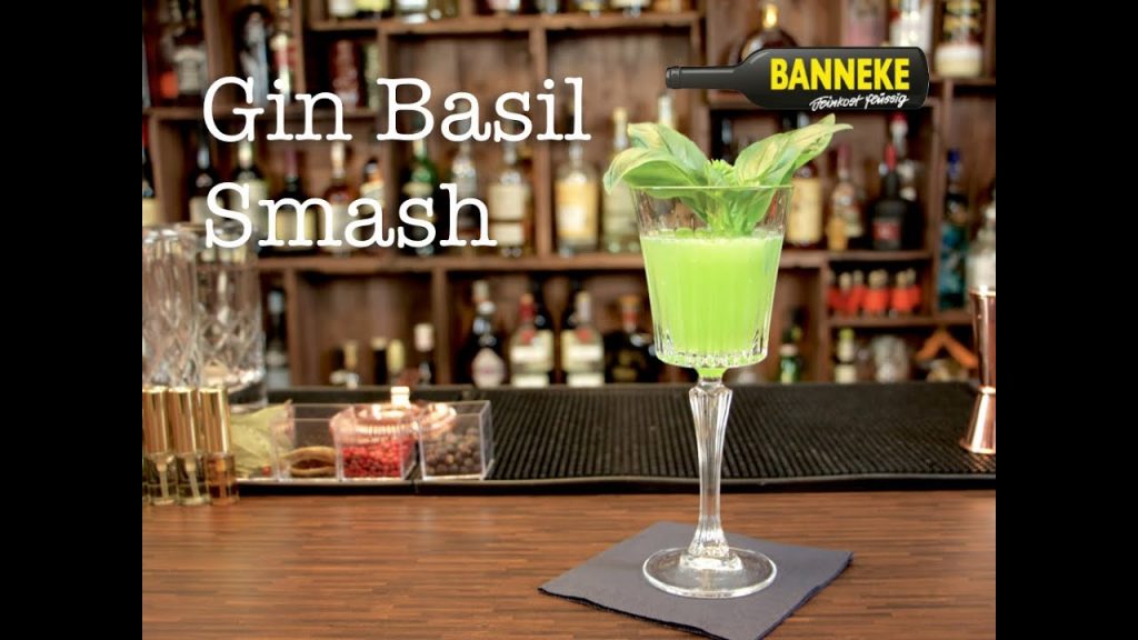 Gin Basil Smash – Gin Cocktail selber mixen – Schüttelschule by Banneke