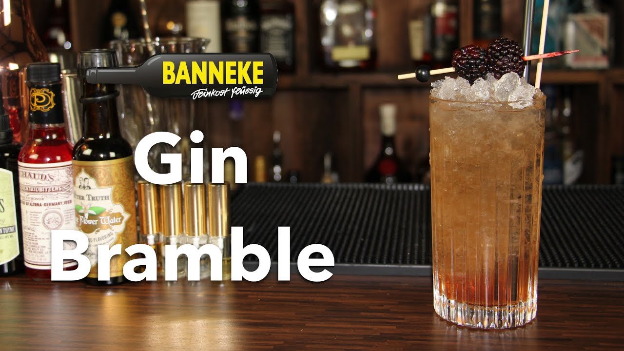 Gin Bramble - Gin Cocktail selber mixen - Schüttelschule by Banneke