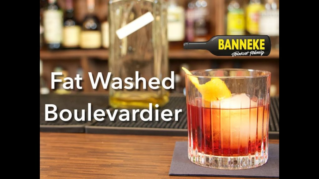 Boulevardier – Fat Washed Bourbon Cocktail selber mixen – Schüttelschule by Banneke