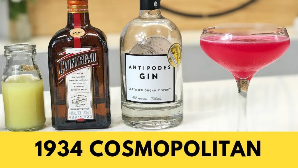 1934 Cosmopolitan Cocktail Recipe – Gin & Raspberry Syrup???