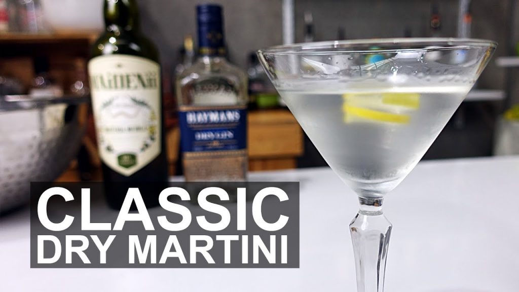 Classic Dry Gin Martini Cocktail Recipe