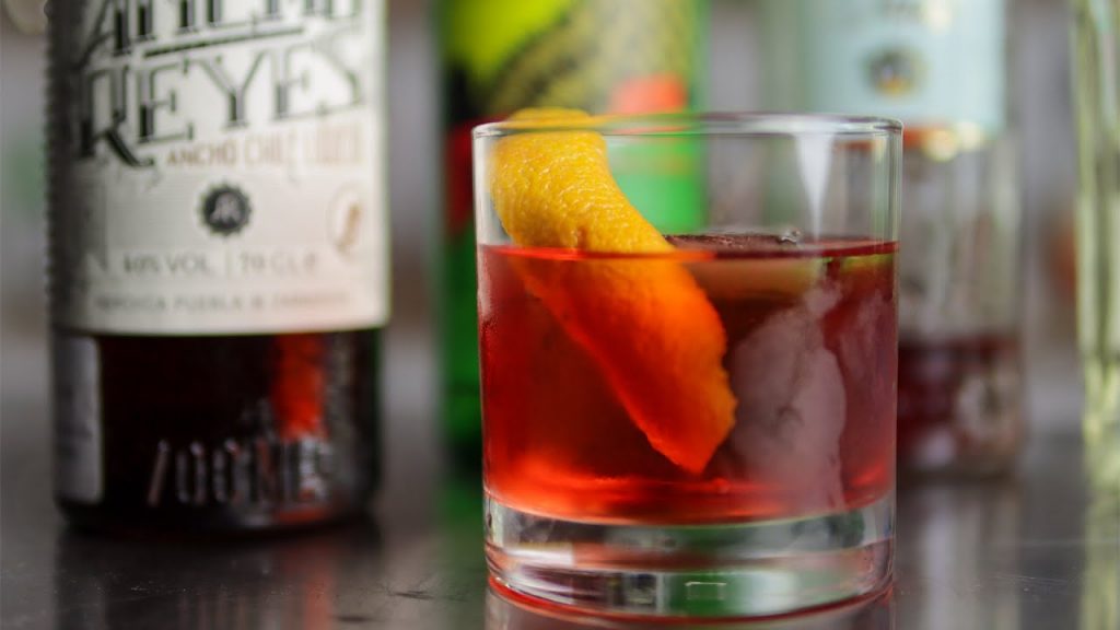 SPICY TEQUILA NEGRONI variation with Ancho Reyes!
