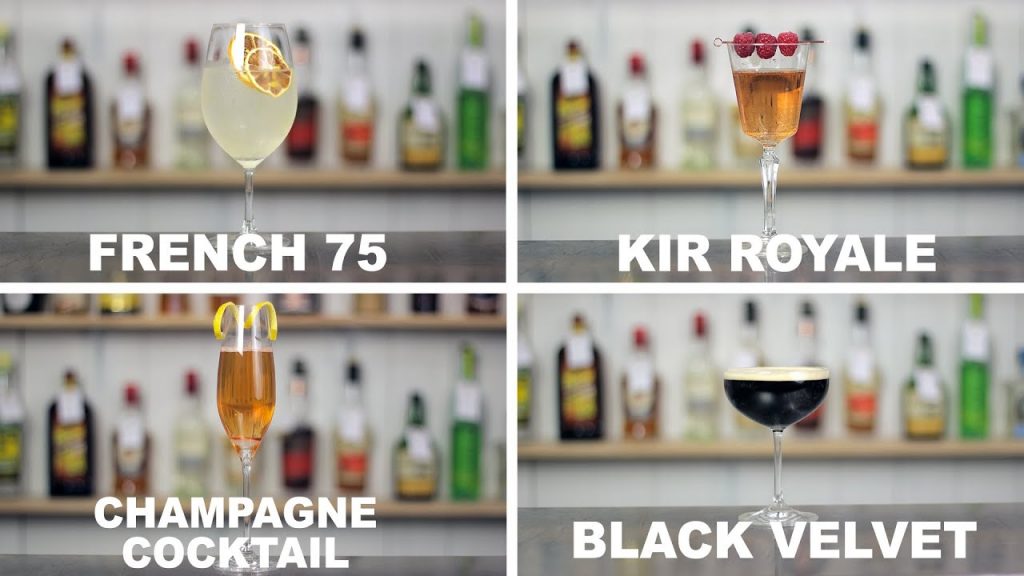 4 x Champagne Cocktails – one of them has Guinness in it!?