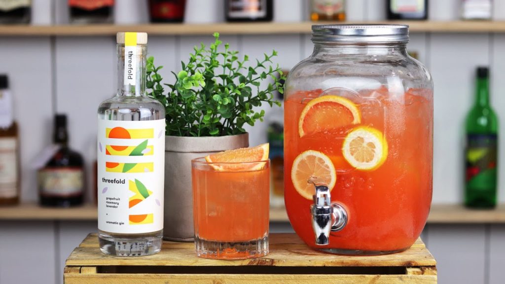New Year's Eve Batched Gin Punch Recipe!