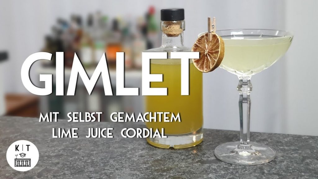 Gimlet Cocktail – mit selbst gemachtem Lime Juice Cordial