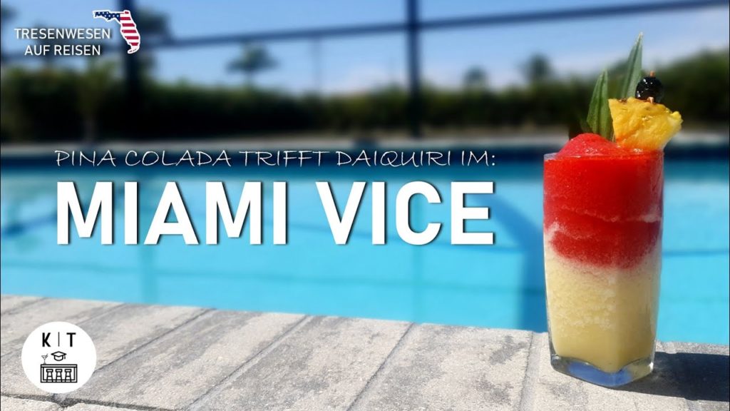 Miami Vice Cocktail – Pina Colada trifft Strawberry Daiquiri am Pool in Florida